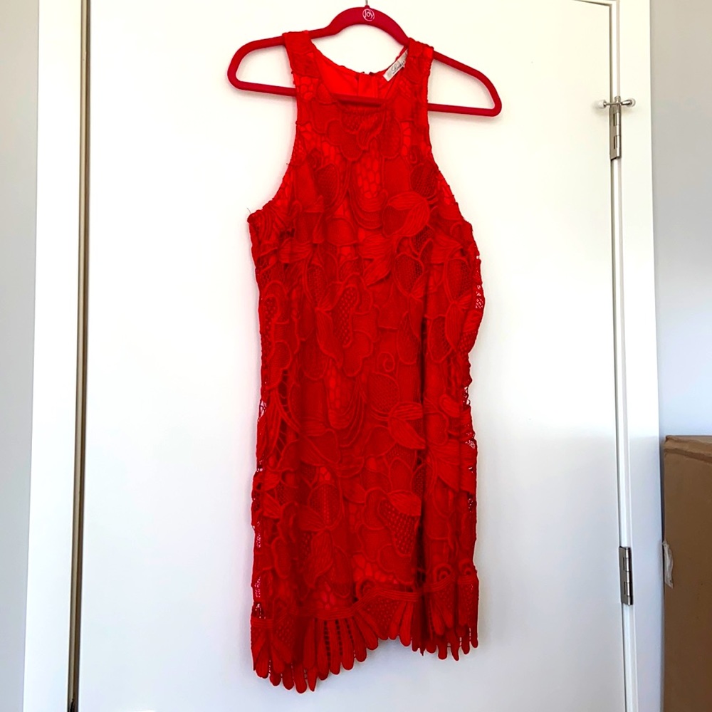 L Lovers and Friends red dress.